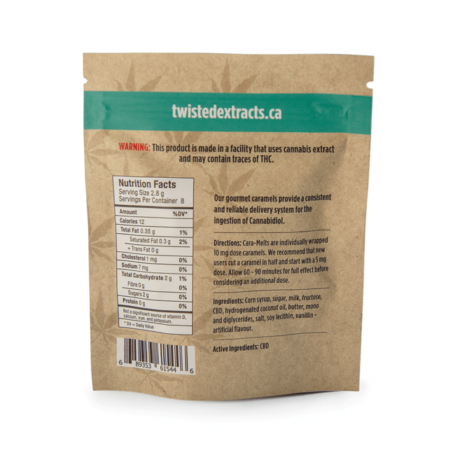 TWISTED EXTRACTS CBD CARA-MELTS - (80mg CBD) - Image 2