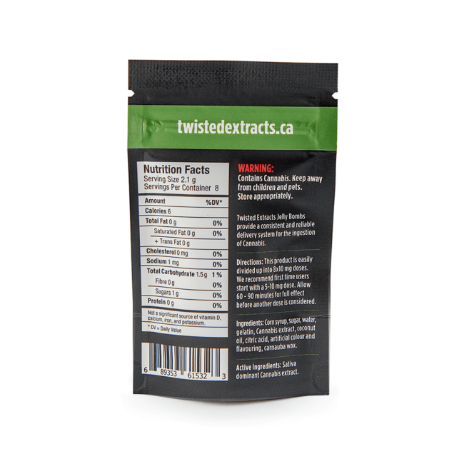 TWISTED EXTRACTS ORANGE JELLY BOMB SATIVA - (80mg THC) - Image 2