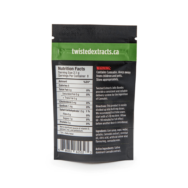 TWISTED EXTRACTS CHERRY JELLY BOMB SATIVA - (80mg THC) - Image 2
