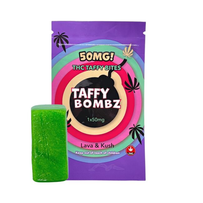 L&K TAFFY BOMBZ (50mg THC) - SOUR APPLE