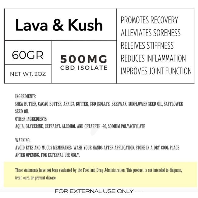 2oz - L&K CREAMY CBD BODY BUTTER - WITH ARNICA - FOR PAIN RELIEF (500mg CBD) - Image 2
