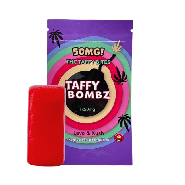 L&K TAFFY BOMBZ (50mg THC) - STRAWBERRY