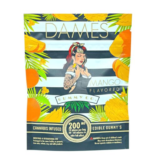 DAMES GUMMY CO - SOUR MANGO 10/pk (200mg THC)
