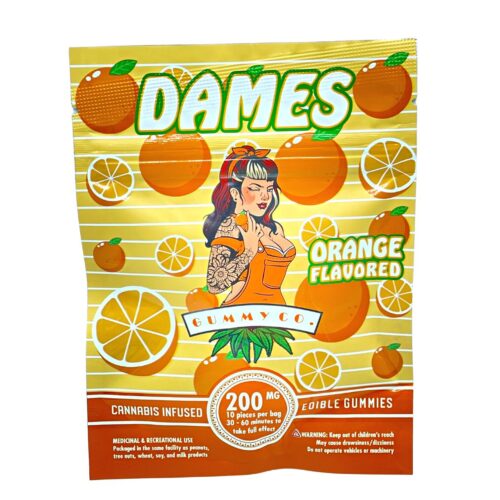 DAMES GUMMY CO - SOUR ORANGE 10/pk (200mg THC)