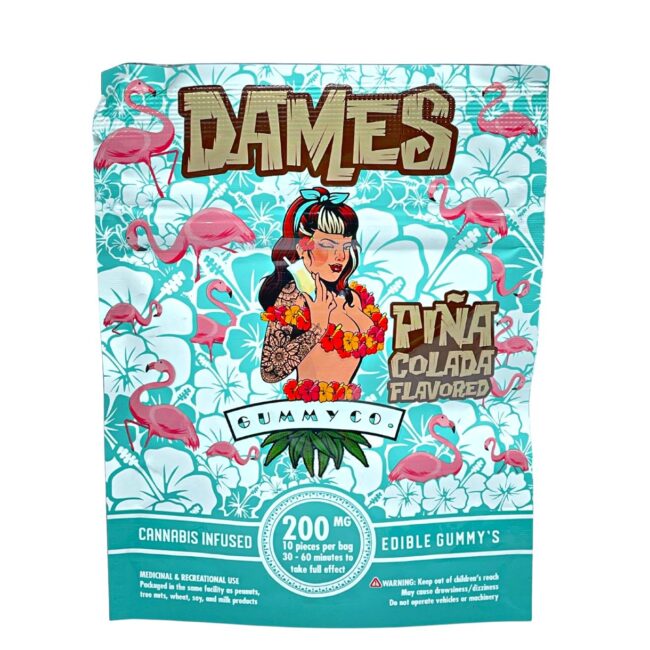 DAMES GUMMY CO - SOUR PIÑA COLADA 10/pk (200mg THC)