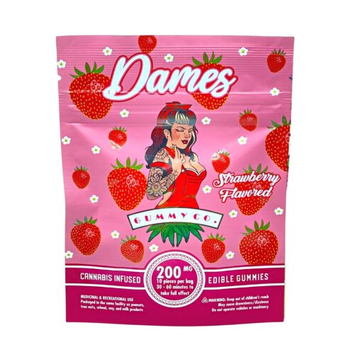 DAMES GUMMY CO - STRAWBERRY 10/pk (200mg THC)
