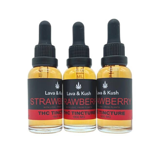 L&K STRAWBERRY THC TINCTURE IN MCT OIL (1800mg) - 30ml - Image 3