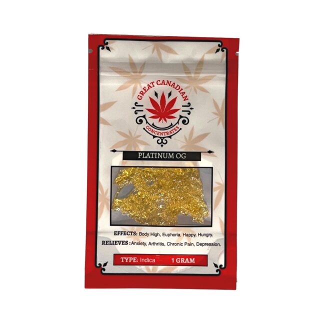 1gr - GREAT CANADIAN CONCENTRATES - PLATINUM OG - (SHATTER) - INDICA - (AAA)