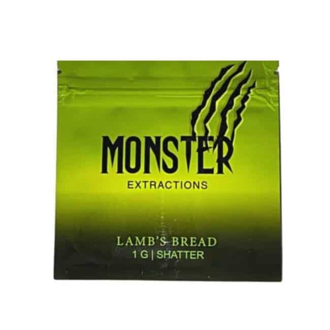 1gr - MONSTER EXTRACTIONS - LAMB'S BREAD - (SHATTER) - SATIVA - (AAA)