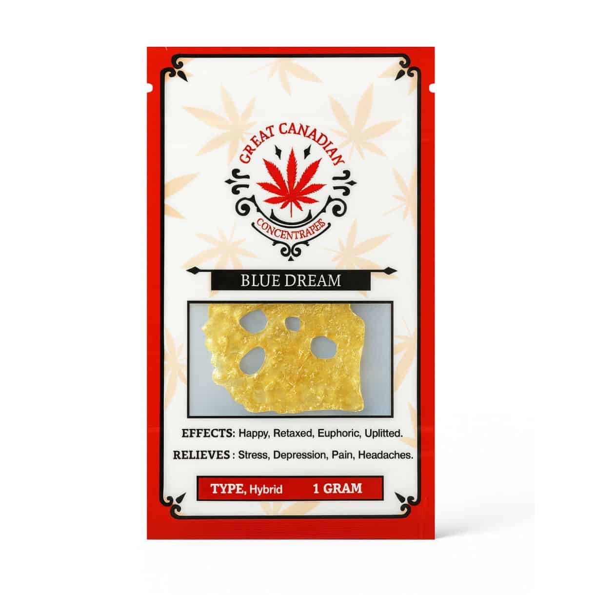 1gr - GREAT CANADIAN CONCENTRATES - BLUE DREAM - (SHATTER) - BALANCED HYBRID - (AAA)