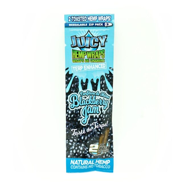 JUICY - BLACKBERRY JAM - 4" NATURAL HEMP WRAPS - (2/pk)