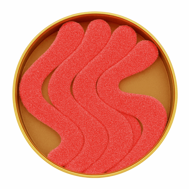 SOUR SMASH WORMS - STRAWBERRY 8/pk (800mg THC) - Image 3