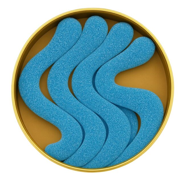 SOUR SMASH WORMS - BLUE RASPBERRY 8/pk (800mg THC) - Image 2