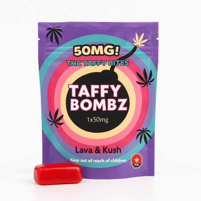 L&K TAFFY BOMBZ (50mg THC) - CHERRY