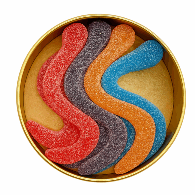 SOUR SMASH WORMS - THE REMIX 8/pk (800mg THC) - Image 2