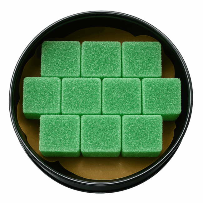 SOUR SMASH CUBES - LIME 10/pk (500mg THC) - Image 3