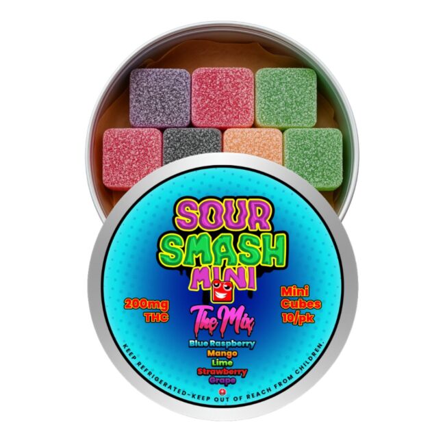 SOUR SMASH MINI CUBES - THE MIX 10/pk (200mg THC)