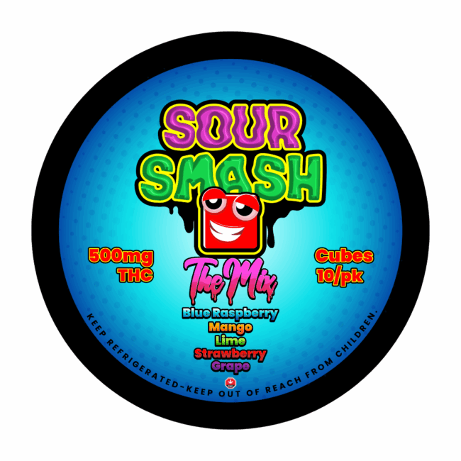 SOUR SMASH CUBES - THE MIX 10/pk (500mg THC) - Image 3