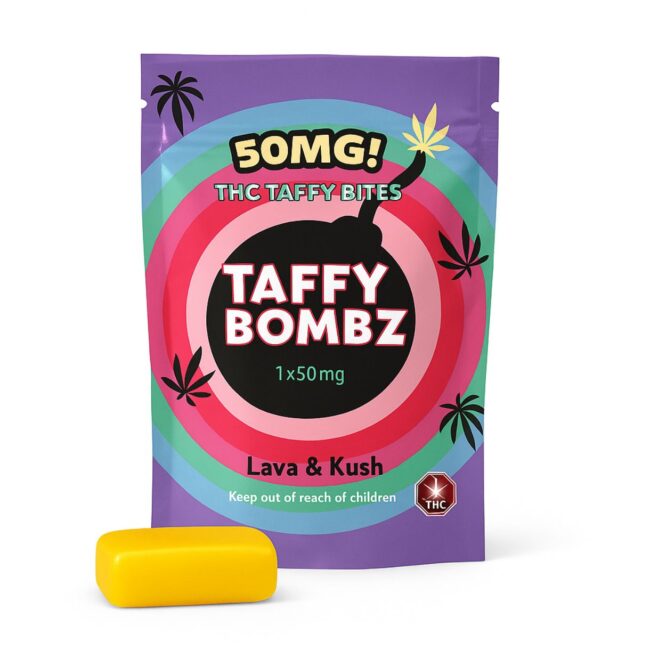 L&K TAFFY BOMBZ (50mg THC) - BANANA