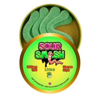 SOUR SMASH WORMS - LIME 8/pk (800mg THC)