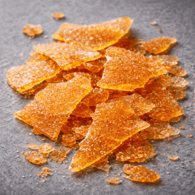 Sugared shatter with crystallized texture