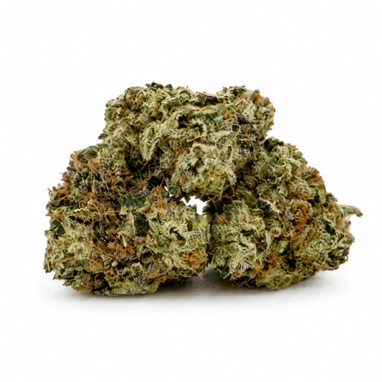 gucci pink smalls Image of cannabis bud with frosty trichomes on a crisp white background