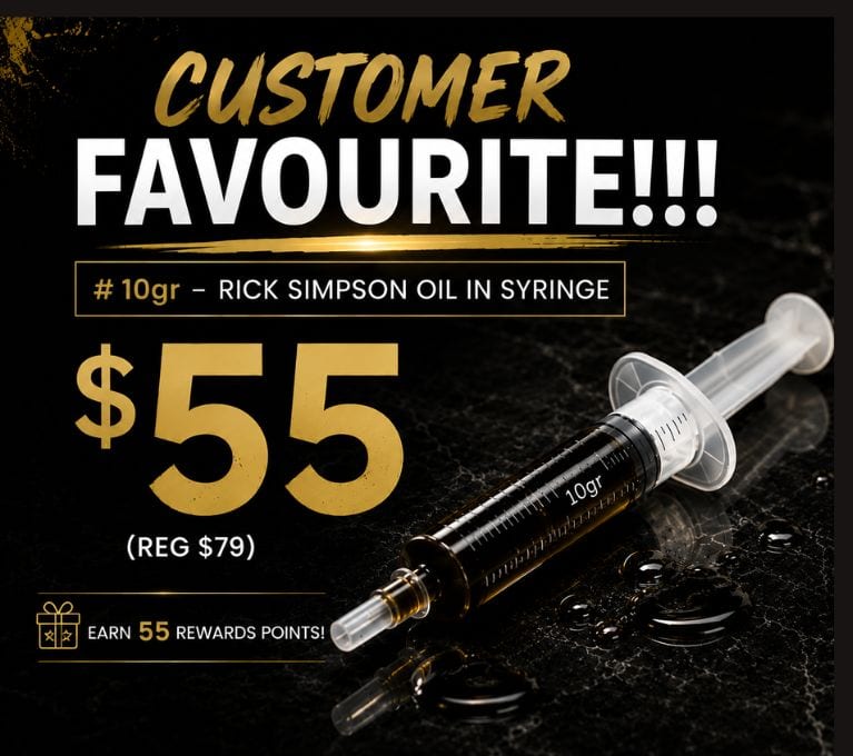 King Tuts Customer Favourite: 10g Rick Simpson Oil in syringe for $55, regularly $79. Earn 55 rewards points.